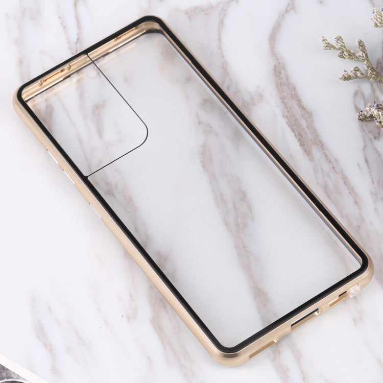HD Magnetic Metal Tempered Glass Phone Case