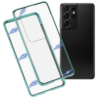 HD Magnetic Metal Tempered Glass Phone Case