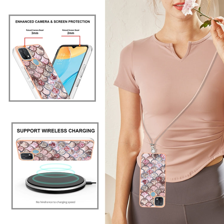 Electroplating IMD TPU Phone Case with Lanyard, For OPPO A15 / A15s, For OPPO A53s 5G / A55 5G, For OPPO A74 5G / A93 5G, For OPPO A94 5G / A95 5G