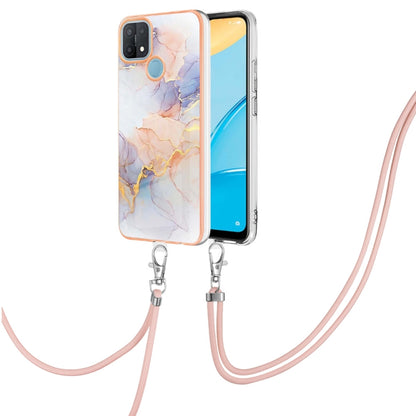 Electroplating IMD TPU Phone Case with Lanyard, For OPPO A15 / A15s, For OPPO A53s 5G / A55 5G, For OPPO A74 5G / A93 5G, For OPPO A94 5G / A95 5G