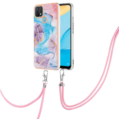 Electroplating IMD TPU Phone Case with Lanyard, For OPPO A15 / A15s, For OPPO A53s 5G / A55 5G, For OPPO A74 5G / A93 5G, For OPPO A94 5G / A95 5G