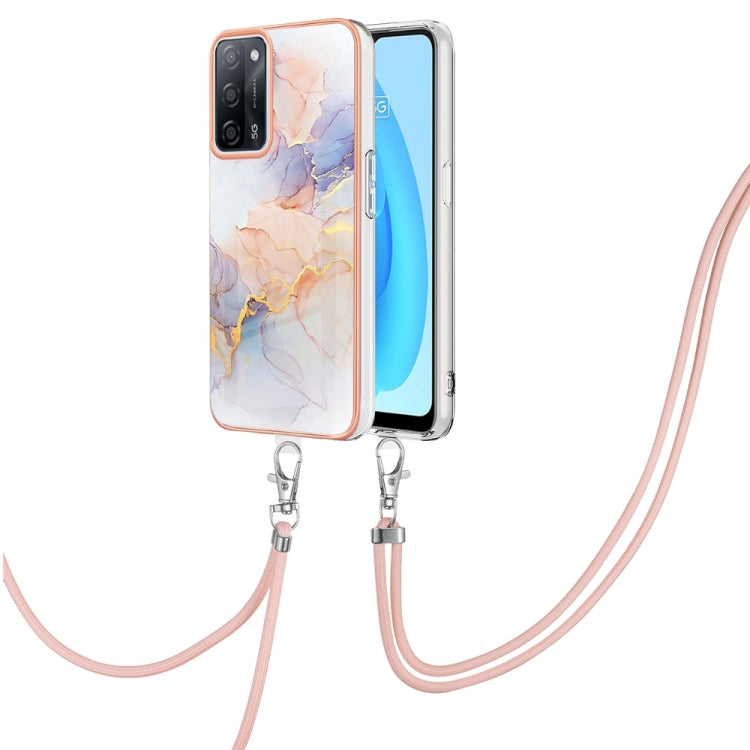 Electroplating IMD TPU Phone Case with Lanyard, For OPPO A15 / A15s, For OPPO A53s 5G / A55 5G, For OPPO A74 5G / A93 5G, For OPPO A94 5G / A95 5G