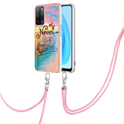 Electroplating IMD TPU Phone Case with Lanyard, For OPPO A15 / A15s, For OPPO A53s 5G / A55 5G, For OPPO A74 5G / A93 5G, For OPPO A94 5G / A95 5G