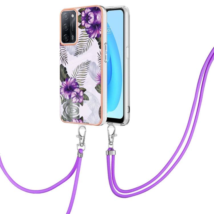 Electroplating IMD TPU Phone Case with Lanyard, For OPPO A15 / A15s, For OPPO A53s 5G / A55 5G, For OPPO A74 5G / A93 5G, For OPPO A94 5G / A95 5G