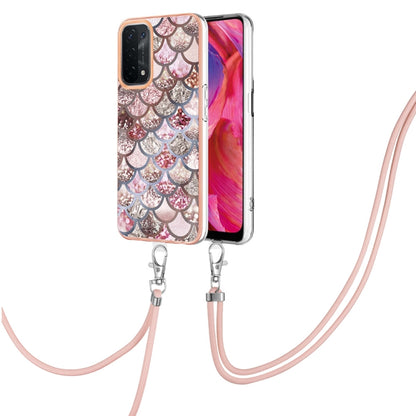 Electroplating IMD TPU Phone Case with Lanyard, For OPPO A15 / A15s, For OPPO A53s 5G / A55 5G, For OPPO A74 5G / A93 5G, For OPPO A94 5G / A95 5G