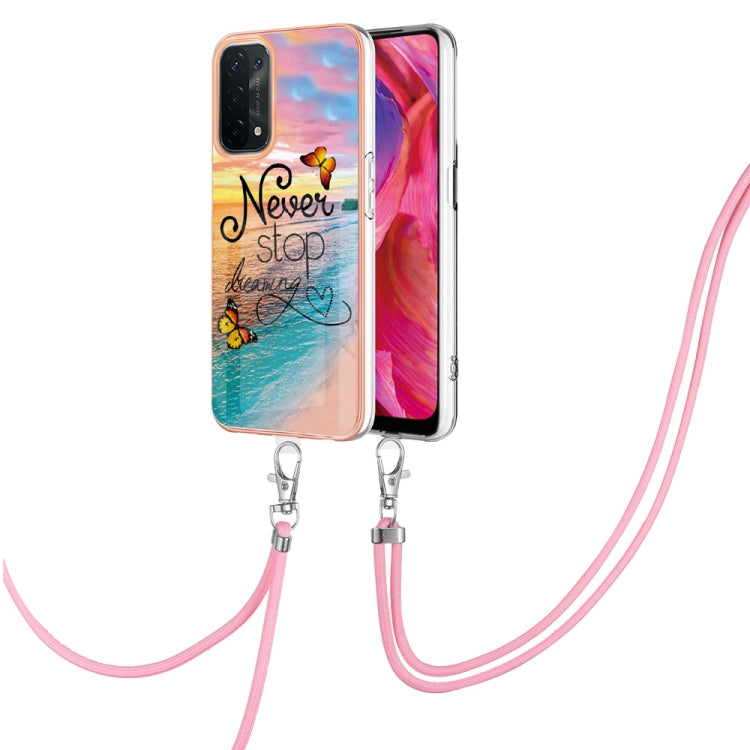 Electroplating IMD TPU Phone Case with Lanyard, For OPPO A15 / A15s, For OPPO A53s 5G / A55 5G, For OPPO A74 5G / A93 5G, For OPPO A94 5G / A95 5G