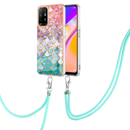 Electroplating IMD TPU Phone Case with Lanyard, For OPPO A15 / A15s, For OPPO A53s 5G / A55 5G, For OPPO A74 5G / A93 5G, For OPPO A94 5G / A95 5G