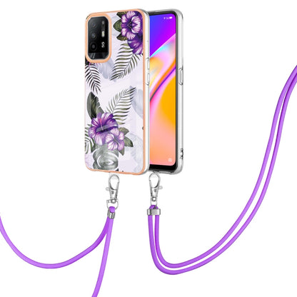 Electroplating IMD TPU Phone Case with Lanyard, For OPPO A15 / A15s, For OPPO A53s 5G / A55 5G, For OPPO A74 5G / A93 5G, For OPPO A94 5G / A95 5G