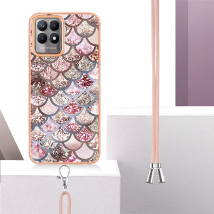 Electroplating IMD TPU Phone Case with Lanyard, For OPPO Realme 8i, For OPPO Realme 9 Pro+ 5G, For OPPO Realme 9 Pro 5G, For OPPO Realme 9i / A36 / A96 4G