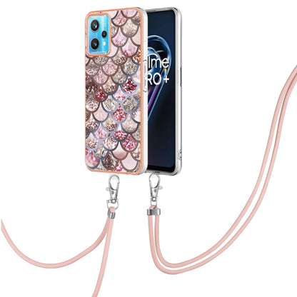 Electroplating IMD TPU Phone Case with Lanyard, For OPPO Realme 8i, For OPPO Realme 9 Pro+ 5G, For OPPO Realme 9 Pro 5G, For OPPO Realme 9i / A36 / A96 4G