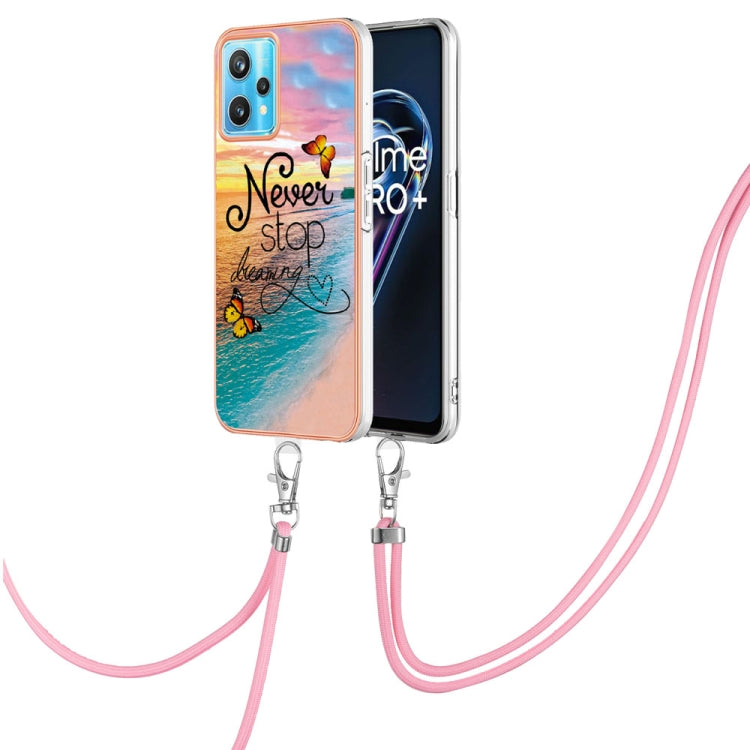 Electroplating IMD TPU Phone Case with Lanyard, For OPPO Realme 8i, For OPPO Realme 9 Pro+ 5G, For OPPO Realme 9 Pro 5G, For OPPO Realme 9i / A36 / A96 4G