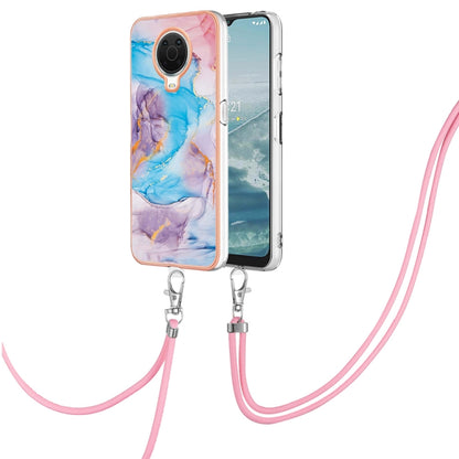 Electroplating IMD TPU Phone Case with Lanyard, For OPPO Realme C21Y / C25Y, For OnePlus N20 5G, For Nokia G20 / G10, For Nokia G21 / G11