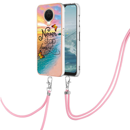 Electroplating IMD TPU Phone Case with Lanyard, For OPPO Realme C21Y / C25Y, For OnePlus N20 5G, For Nokia G20 / G10, For Nokia G21 / G11