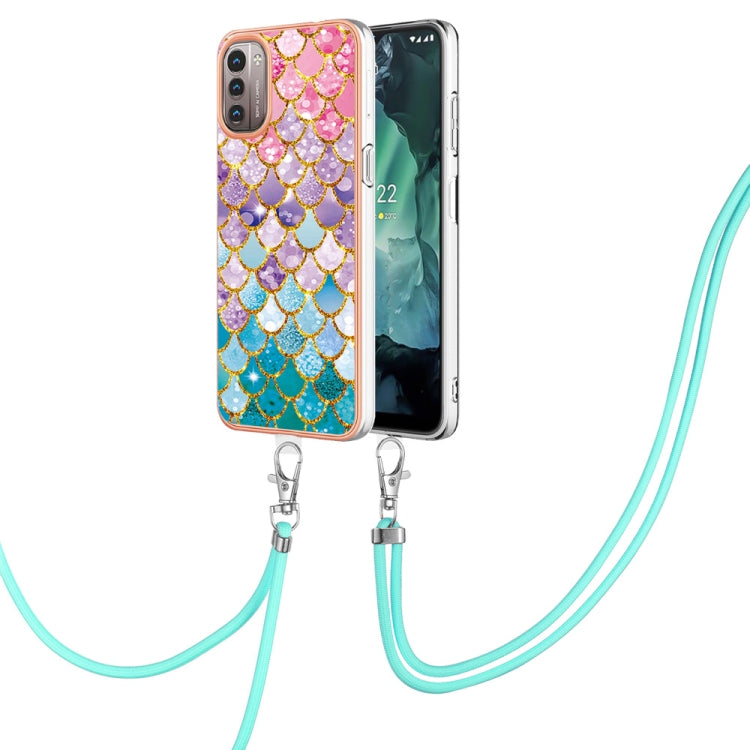 Electroplating IMD TPU Phone Case with Lanyard, For OPPO Realme C21Y / C25Y, For OnePlus N20 5G, For Nokia G20 / G10, For Nokia G21 / G11