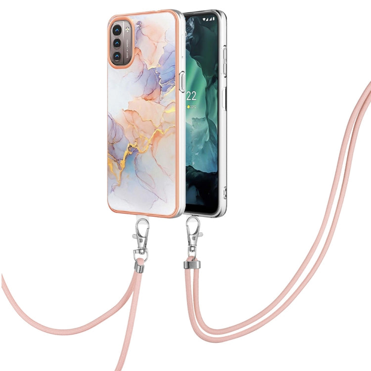 Electroplating IMD TPU Phone Case with Lanyard, For OPPO Realme C21Y / C25Y, For OnePlus N20 5G, For Nokia G20 / G10, For Nokia G21 / G11