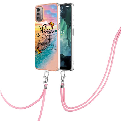 Electroplating IMD TPU Phone Case with Lanyard, For OPPO Realme C21Y / C25Y, For OnePlus N20 5G, For Nokia G20 / G10, For Nokia G21 / G11