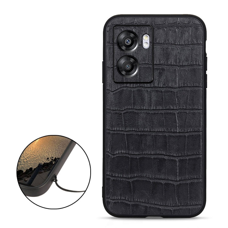 Accurate Hole Crocodile Texture Genuine Leather Phone Case