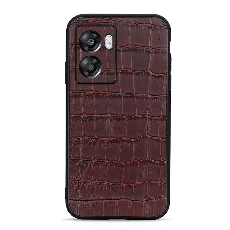 Accurate Hole Crocodile Texture Genuine Leather Phone Case