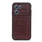 Accurate Hole Crocodile Texture Genuine Leather Phone Case