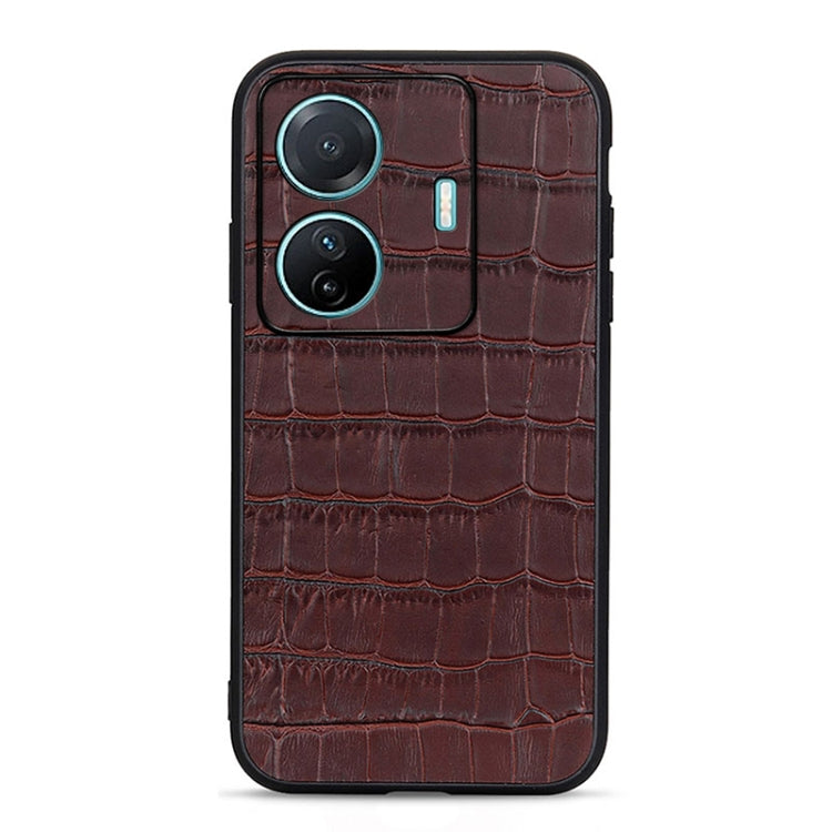 Accurate Hole Crocodile Texture Genuine Leather Phone Case