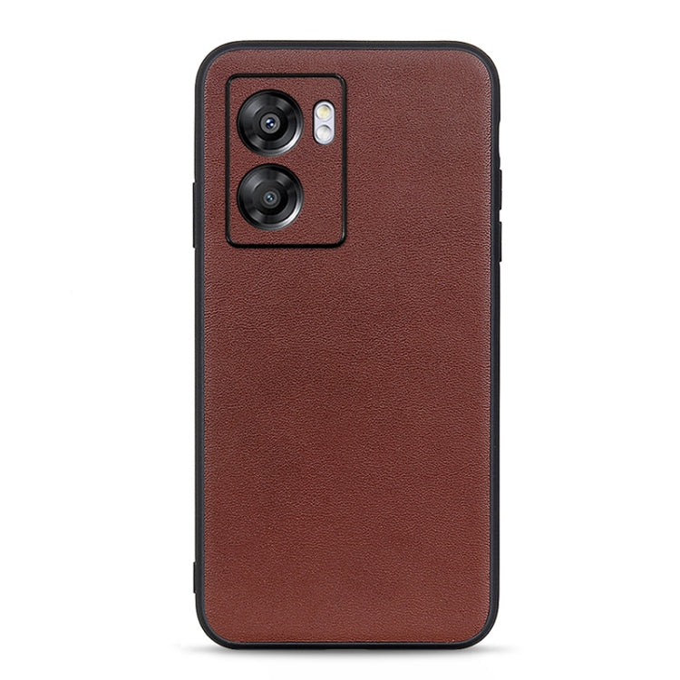 Accurate Hole Lambskin Texture Genuine Leather Phone Case