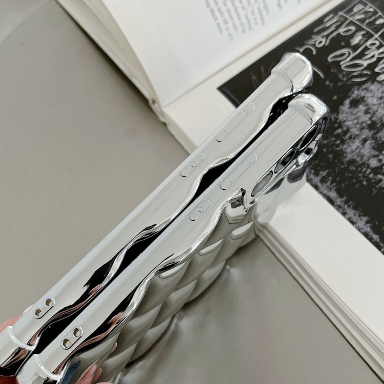 Rhombic Texture Electroplated TPU Phone Case, For Samsung Galaxy S22 Ultra 5G