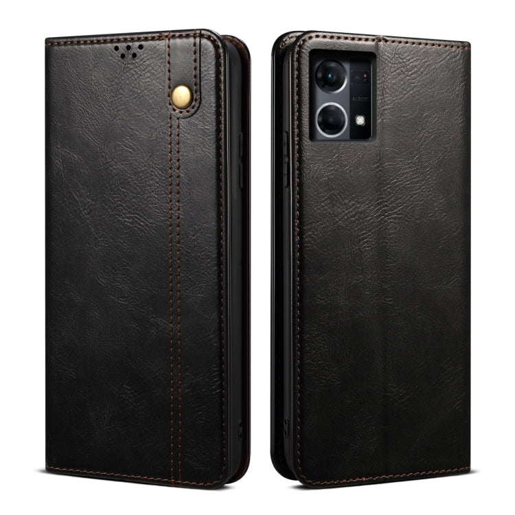 Oil Wax Crazy Horse Texture Leather Phone Case