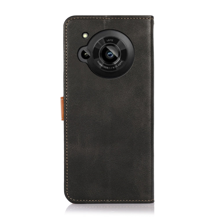 KHAZNEH Dual-color Cowhide Texture Flip Leather Phone Case, For Sharp Aquos R7, For OnePlus Ace / 10R