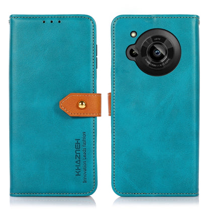 KHAZNEH Dual-color Cowhide Texture Flip Leather Phone Case