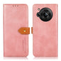 KHAZNEH Dual-color Cowhide Texture Flip Leather Phone Case