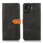 KHAZNEH Dual-color Cowhide Texture Flip Leather Phone Case