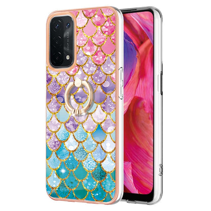 Electroplating IMD TPU Phone Case with Ring, For OPPO A15 / A15s, For OPPO A53s 5G / A55 5G, For OPPO A74 5G / A93 5G, For OPPO A94 5G / A95 5G