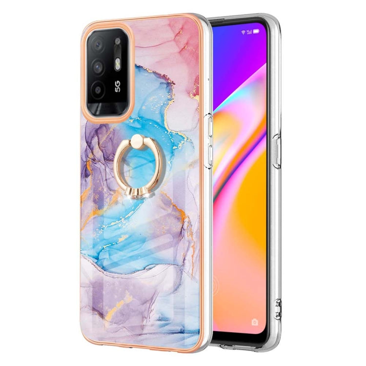 Electroplating IMD TPU Phone Case with Ring, For OPPO A15 / A15s, For OPPO A53s 5G / A55 5G, For OPPO A74 5G / A93 5G, For OPPO A94 5G / A95 5G