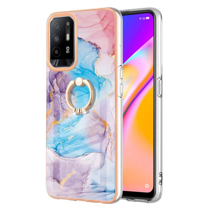 Electroplating IMD TPU Phone Case with Ring, For OPPO A15 / A15s, For OPPO A53s 5G / A55 5G, For OPPO A74 5G / A93 5G, For OPPO A94 5G / A95 5G