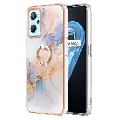 Electroplating IMD TPU Phone Case with Ring, For OPPO Realme 8i, For OPPO Realme 9 Pro+ 5G, For OPPO Realme 9 Pro 5G, For OPPO Realme 9i / A36 / A96 4G