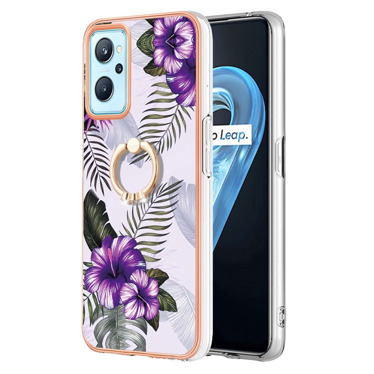 Electroplating IMD TPU Phone Case with Ring, For OPPO Realme 8i, For OPPO Realme 9 Pro+ 5G, For OPPO Realme 9 Pro 5G, For OPPO Realme 9i / A36 / A96 4G