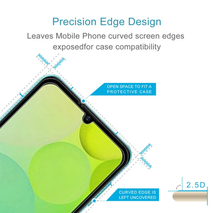 50 PCS 0.26mm 9H 2.5D Tempered Glass Film