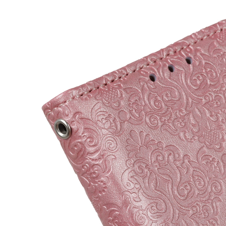 European Floral Embossed Flip Leather Phone Case