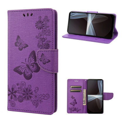 Butterfly Embossed Horizontal Flip Leather Phone Case