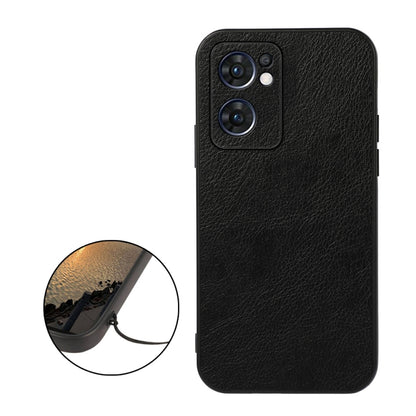 Accurate Hole Two-color Litchi Texture PU Phone Case