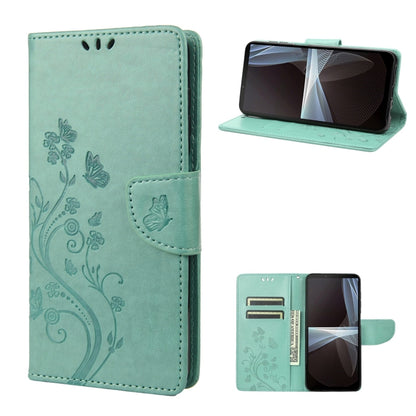 Embossed Butterfly Pattern Flip Leather Phone Case