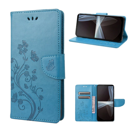 Embossed Butterfly Pattern Flip Leather Phone Case