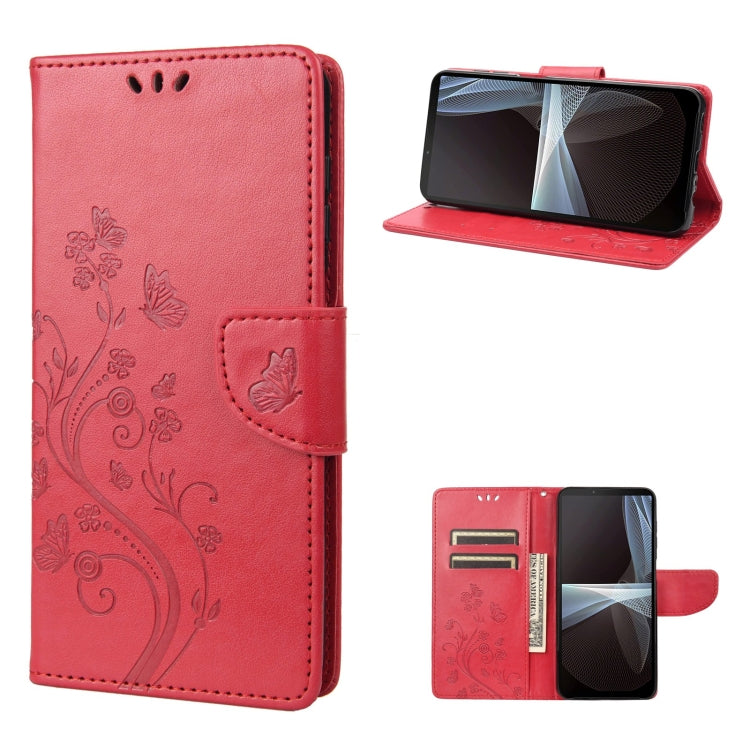 Embossed Butterfly Pattern Flip Leather Phone Case