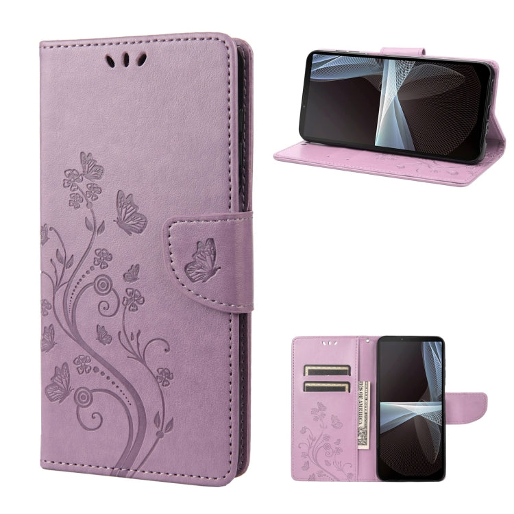 Embossed Butterfly Pattern Flip Leather Phone Case