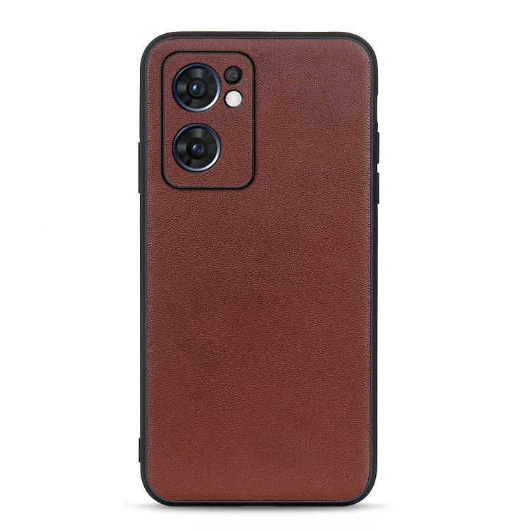 Accurate Hole Lambskin Texture Genuine Leather Phone Case