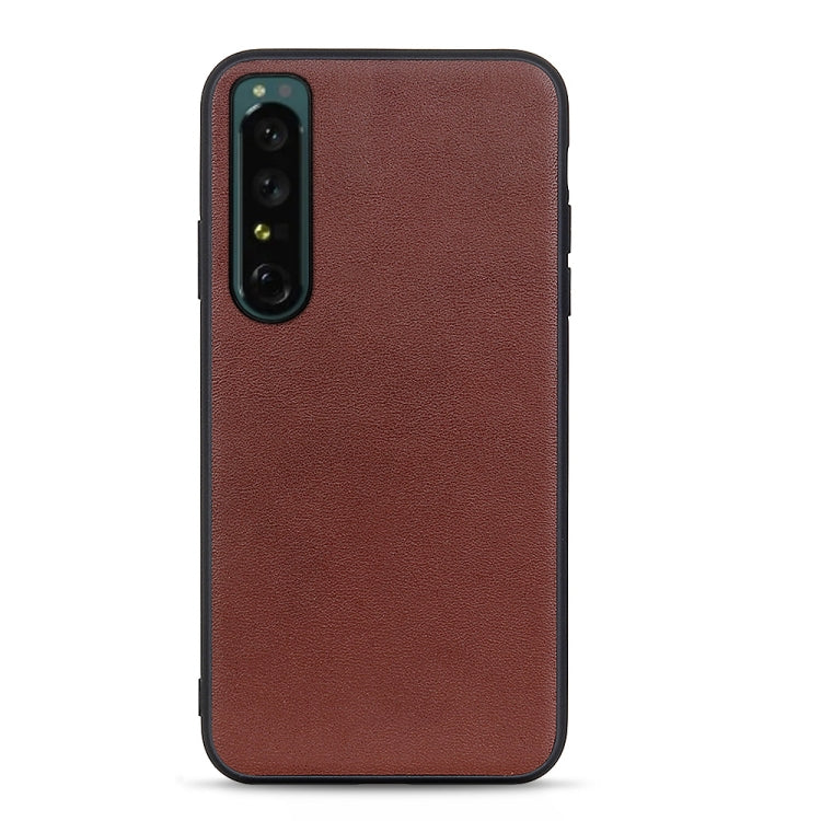 Accurate Hole Lambskin Texture Genuine Leather Phone Case