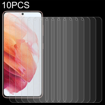 10 PCS 0.18mm 9H 2.5D Tempered Glass Fingerprint Unlock Film, For Samsung Galaxy S21 5G (10 PCS), For Samsung Galaxy S21+ 5G (10 PCS), For Samsung Galaxy S22 5G (10pcs), For Samsung Galaxy S22+ 5G (10 PCS)
