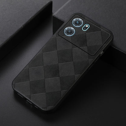 Weave Plaid PU Phone Case, For OPPO K10 5G, For OPPO K10 Pro 5G, For vivo S15e