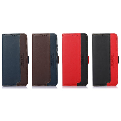 KHAZNEH Litchi Texture Leather RFID Phone Case