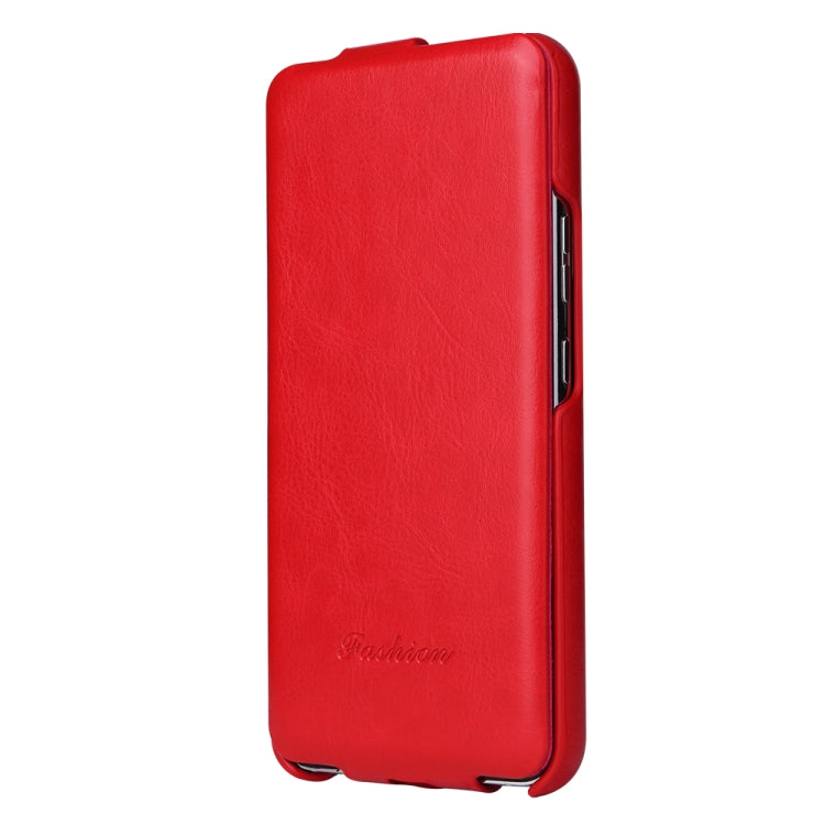 Fierre Shann 64 Texture Vertical Flip PU Leather Phone Case